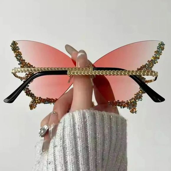 Artemis Butterfly Crystal Sunglasses - Picture 2 of 8